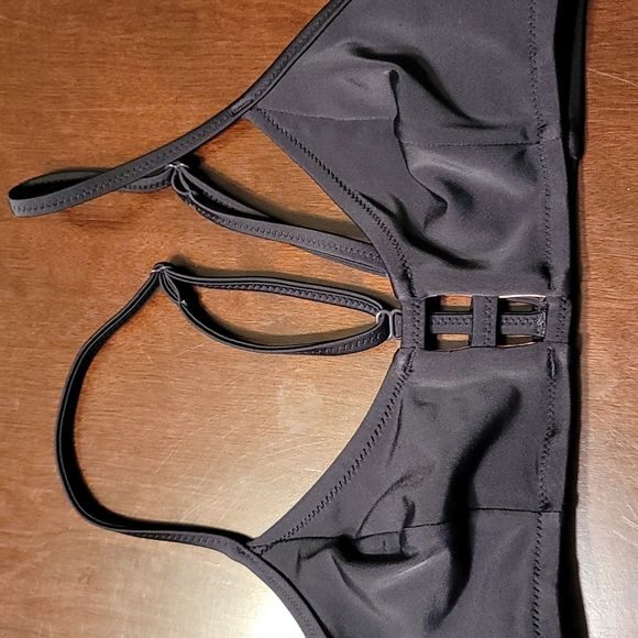 Black Strappy Supportive Running Workout Yoga Bralette Size Sm - Picture 3 of 5